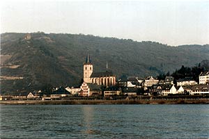 Die Stadt Lorch am Rhein
